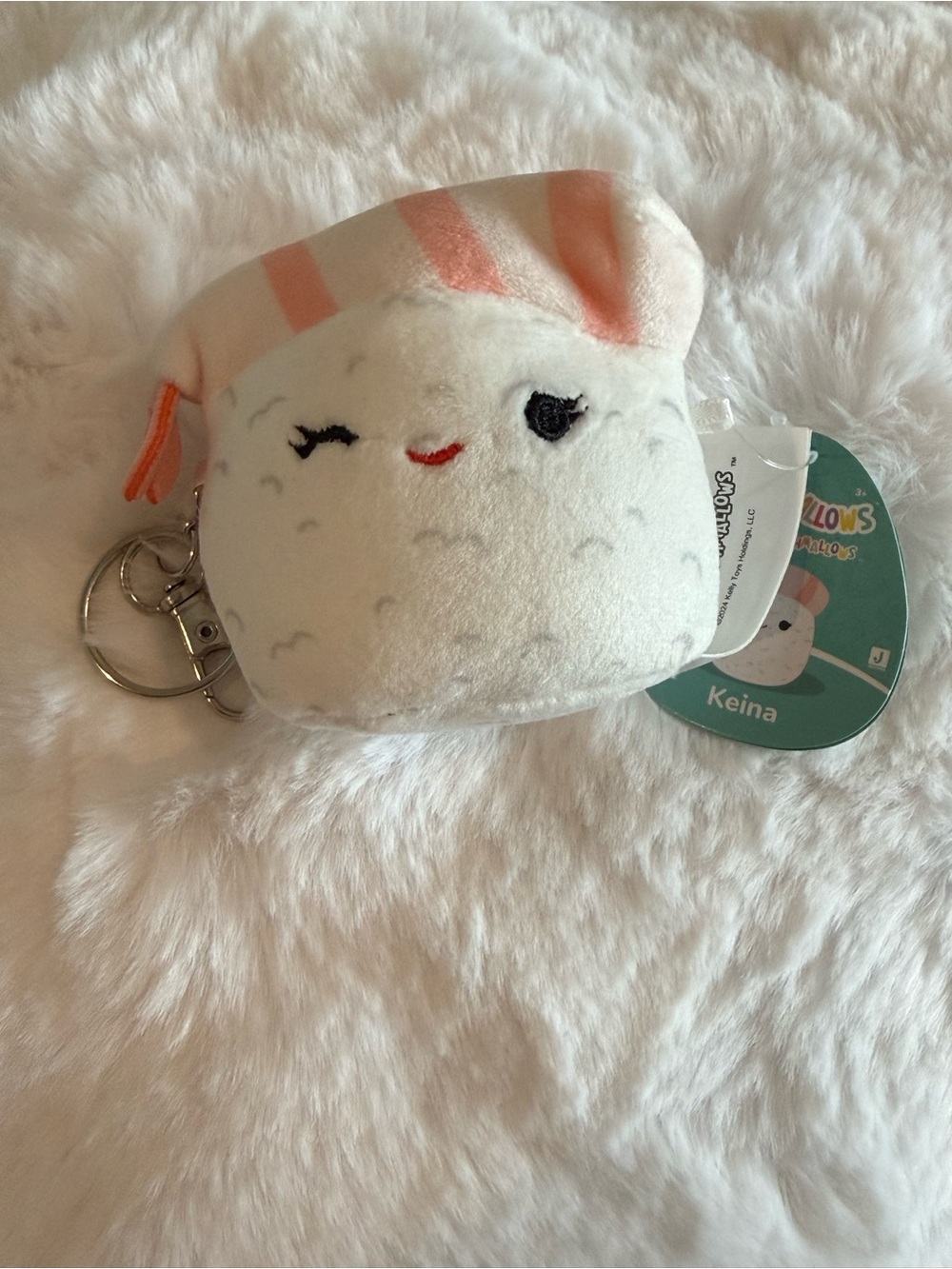 Keina the Sushi Squishmallow Plush Keychain/Bag Charm NWT